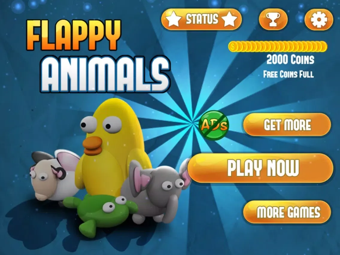 Capturas de pantalla de Flappy Animals: Sheep, Elephant, Fish iPad 