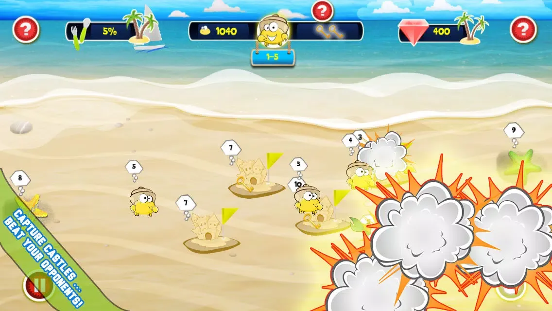 Krabby War سکرین شاٹس