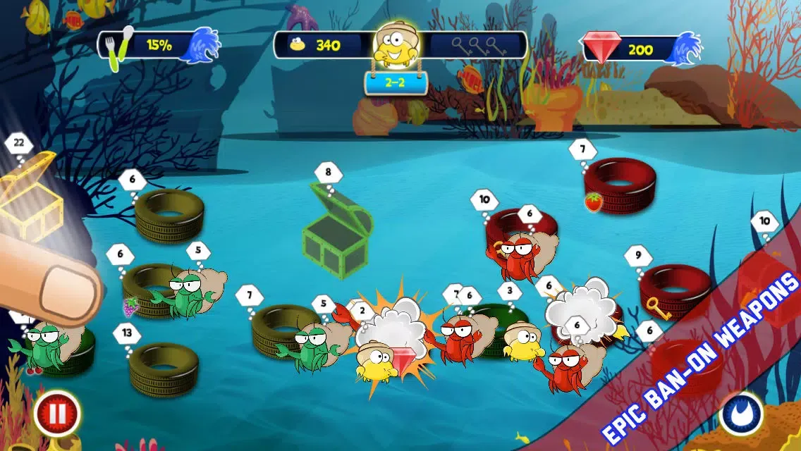 Krabby War سکرین شاٹس