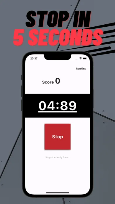 5sec Stopwatch Timer Game App स्क्रीनशॉट