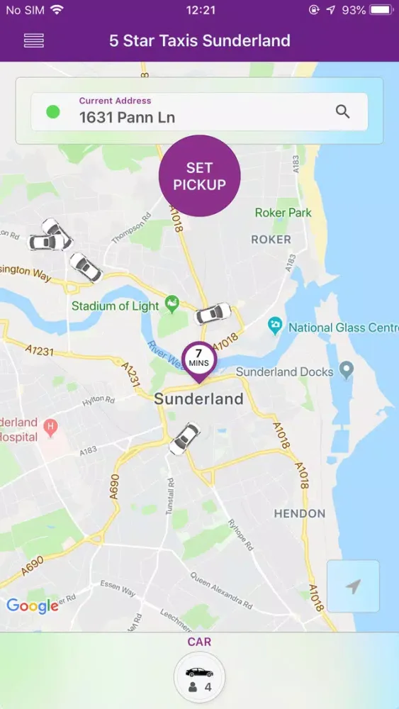 Tangkapan layar 5 Star Taxis Sunderland