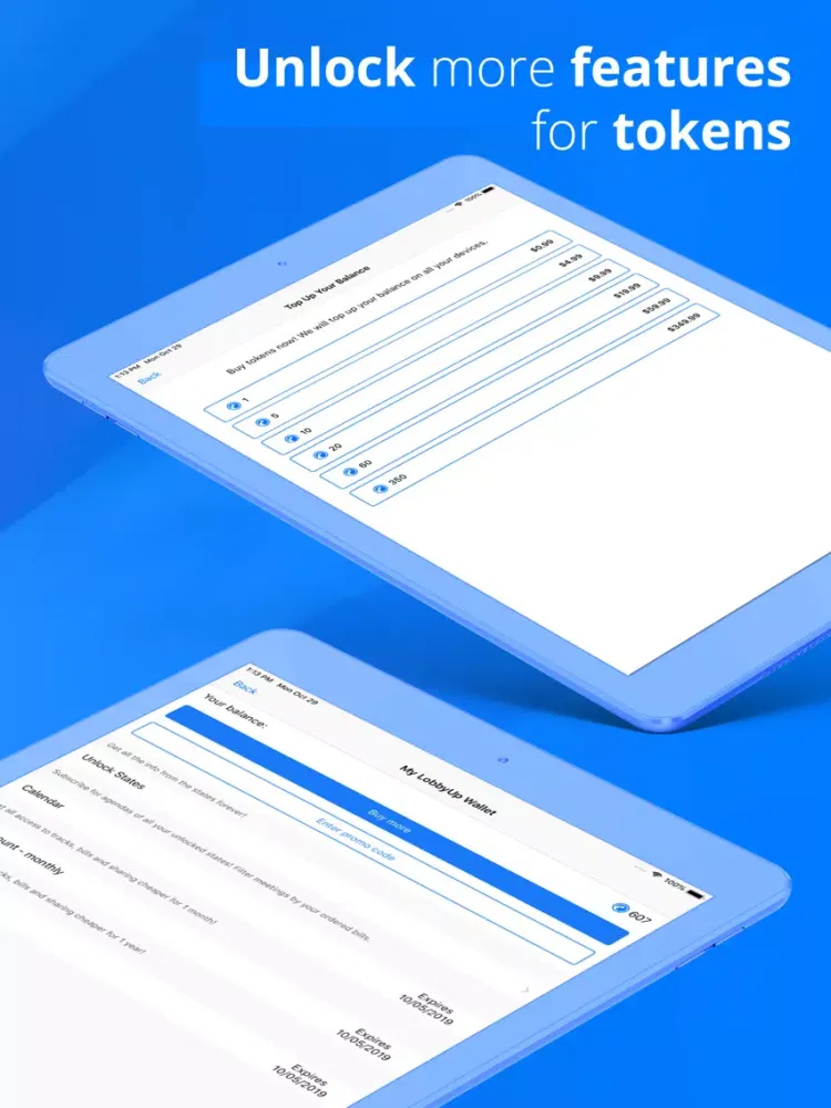 Tangkapan skrin LobbyUp - Legislation Tracker iPad 