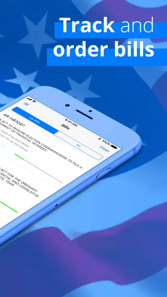Tangkapan skrin LobbyUp - Legislation Tracker