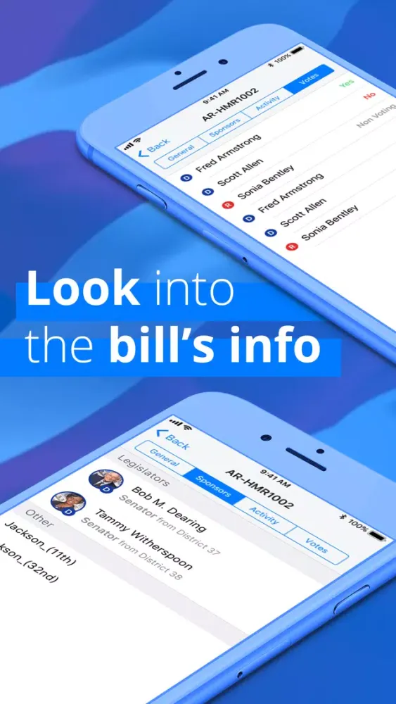 Tangkapan skrin LobbyUp - Legislation Tracker