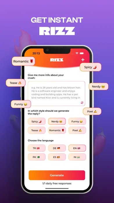 Screenshot di Plug RIZZ AI Dating Assistant