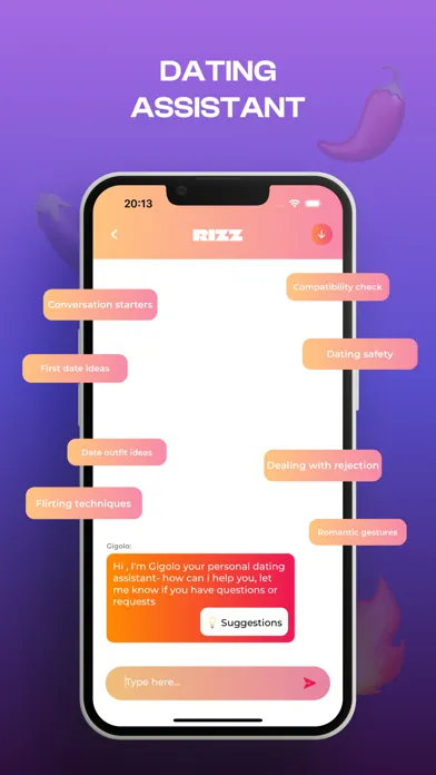 Screenshot di Plug RIZZ AI Dating Assistant