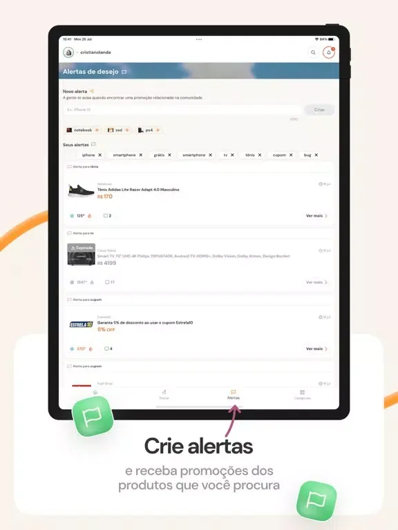Pelando: Promoções e Cupons iPad  स्क्रीनशॉट