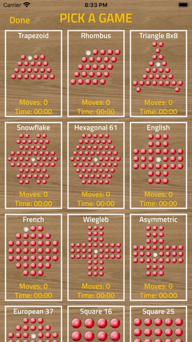Capturas de tela do Marble Solitaire - Peg Puzzles