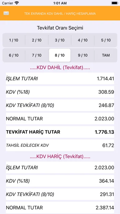 KDV Hesapla - KDV Dahil Hariç سکرین شاٹس