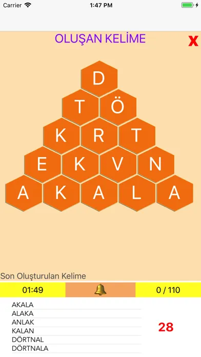 Capturas de pantalla de Piramit Kelime Avı Oyunu