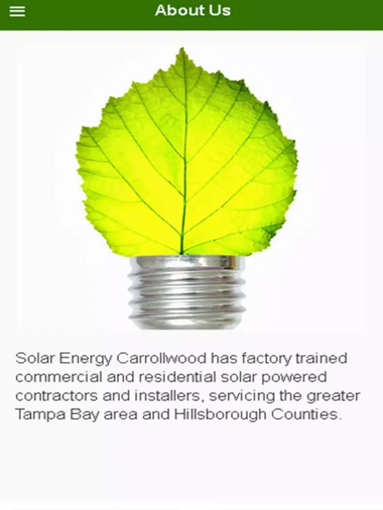 Solar Energy Carrollwood iPad  Screenshots