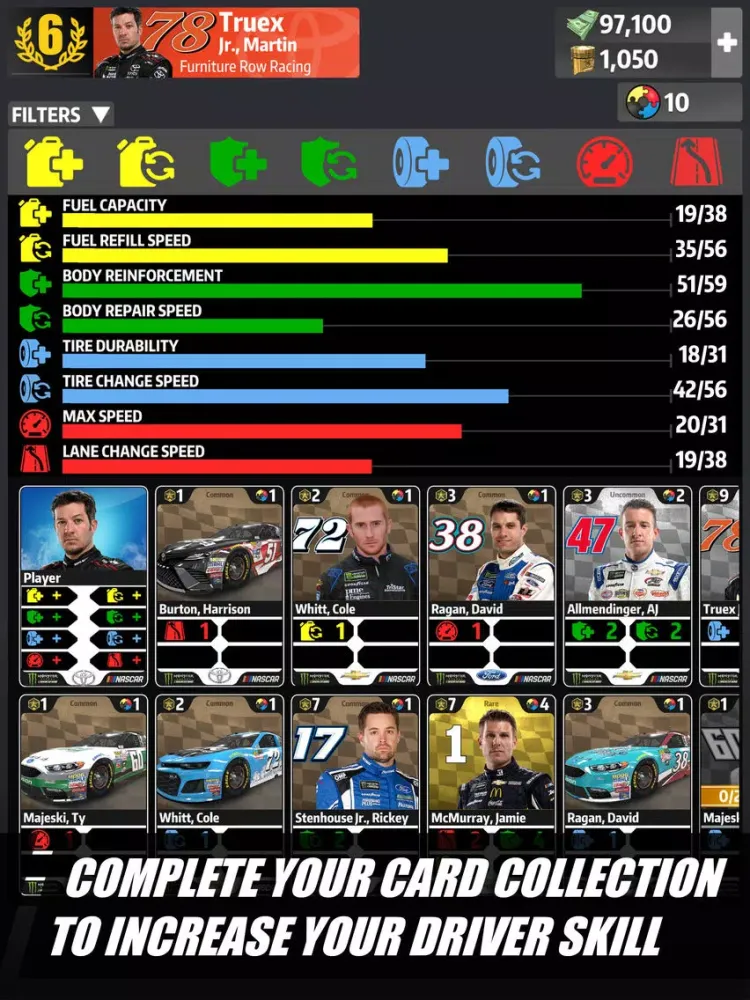 Zrzuty ekranu NASCAR Rush iPad 