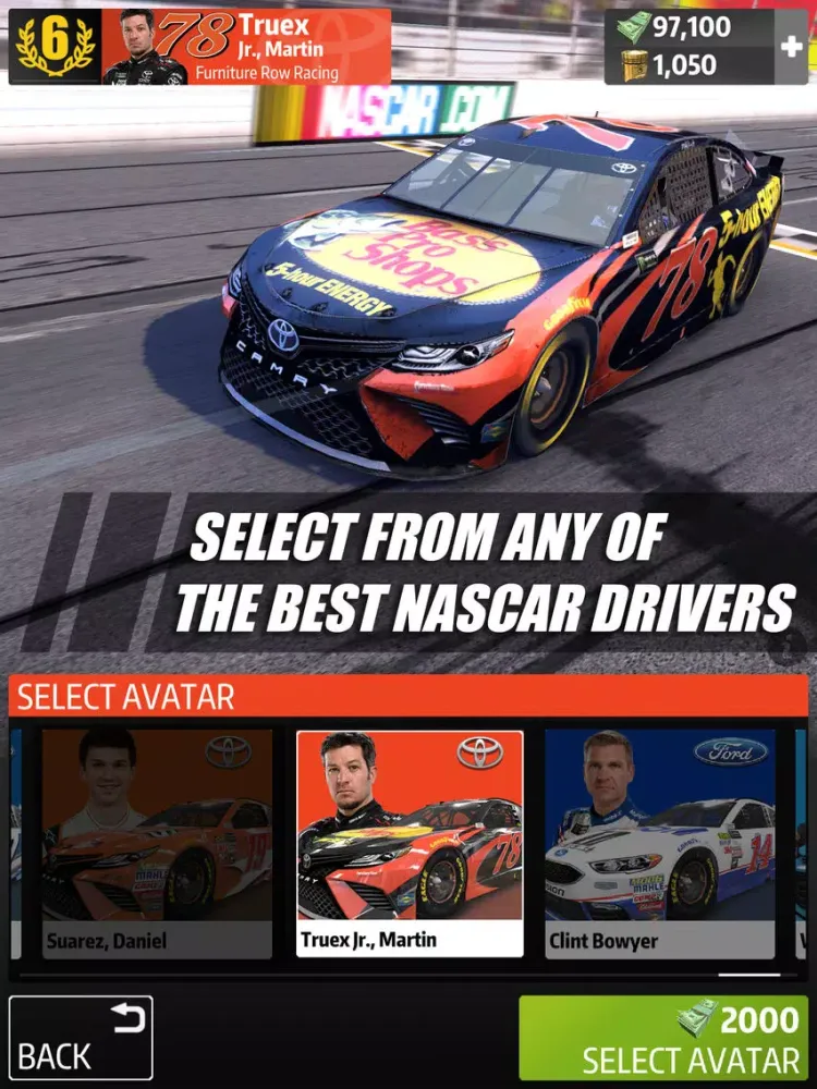 Zrzuty ekranu NASCAR Rush iPad 