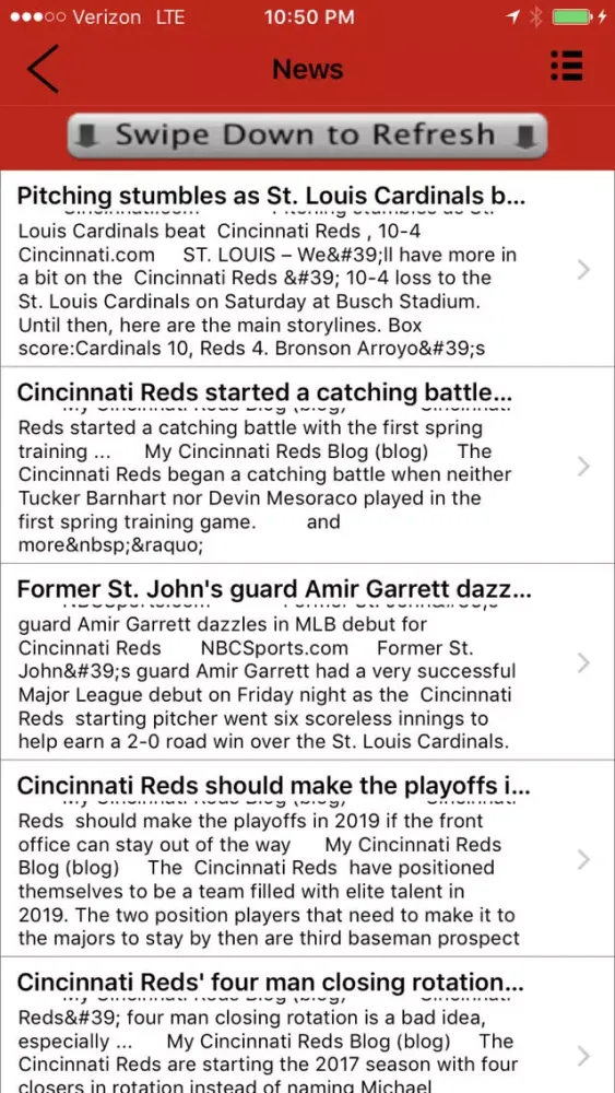 Cincinnati Baseball - a Reds News App स्क्रीनशॉट