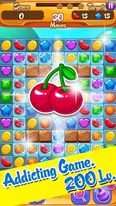 Sweet Jelly Fruit Garden mania : Match 3 Free Game 스크린샷