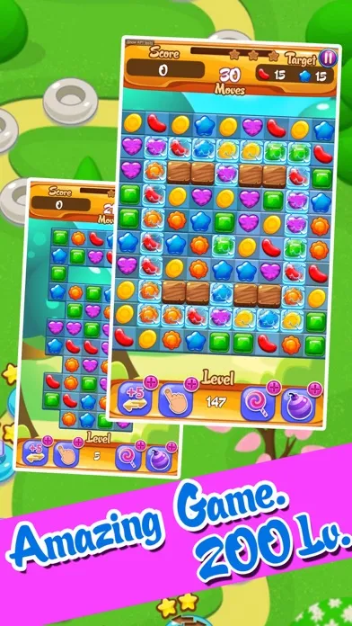 Sweet Jelly Fruit Garden mania : Match 3 Free Game 스크린샷