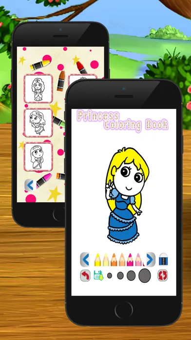 cute princess coloring book and page for kid应用截图