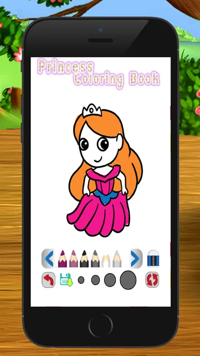 cute princess coloring book and page for kid应用截图