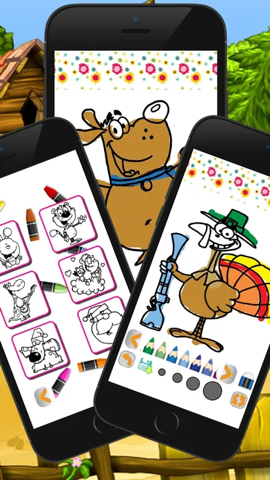 Tangkapan skrin cartoon coloring page and book for kid