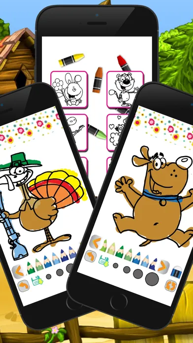 Tangkapan skrin cartoon coloring page and book for kid