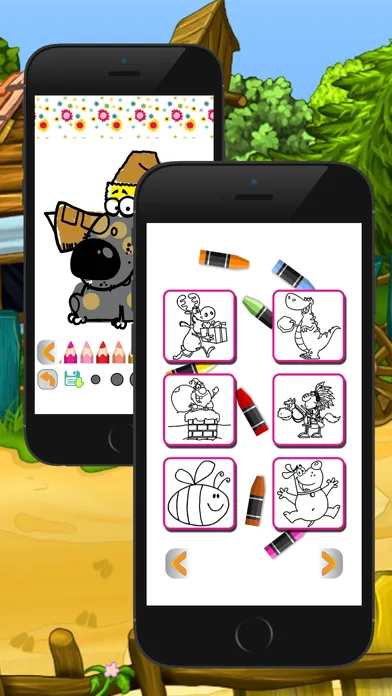 Tangkapan skrin cartoon coloring page and book for kid