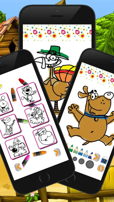 Tangkapan skrin cartoon coloring page and book for kid
