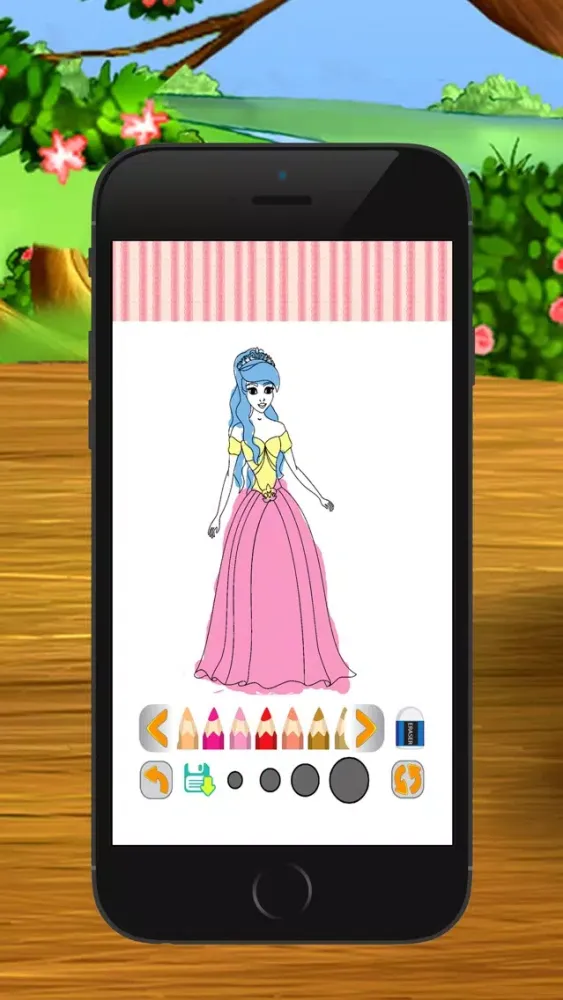 Screenshot di Princess Cute Coloring Book for kid