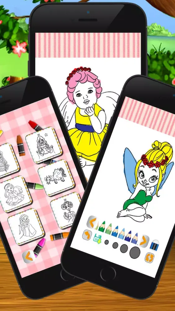 Screenshot di Princess Cute Coloring Book for kid
