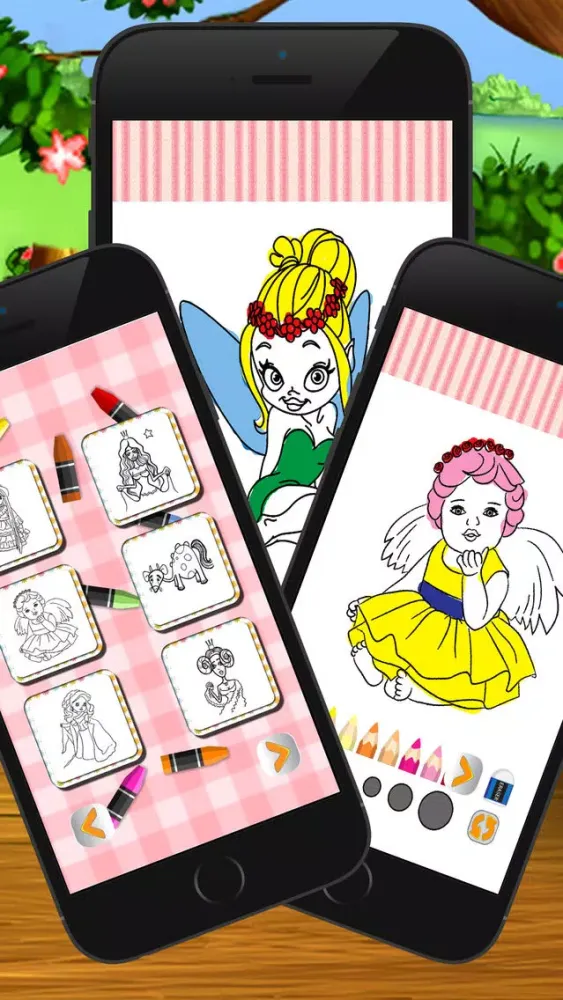Screenshot di Princess Cute Coloring Book for kid