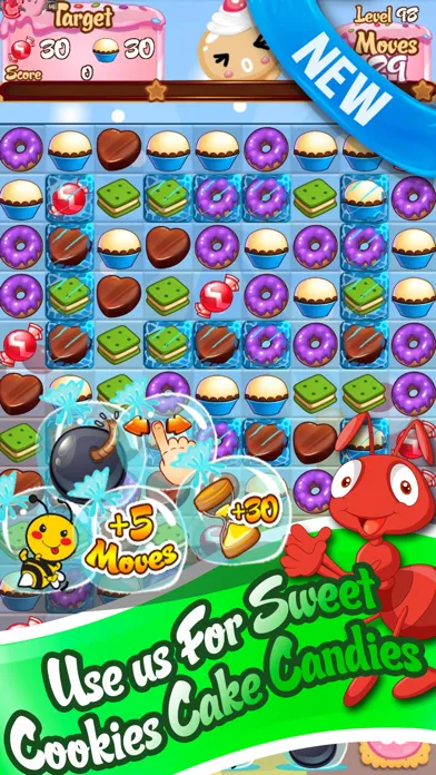cookie Splash Mania - Match 3 Puzzle game Ekran Görüntüleri