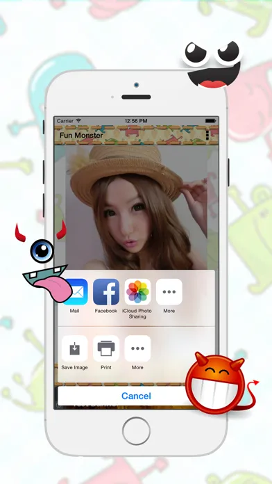 Ảnh chụp màn hình của MonsTer Face : Fun Photo Sticker
