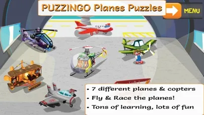 Capturas de tela do PUZZINGO Planes Puzzles Games