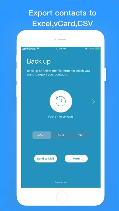 Contacts Backup－Easy Export स्क्रीनशॉट