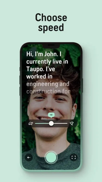 Ảnh chụp màn hình của Prompted – a Teleprompter app