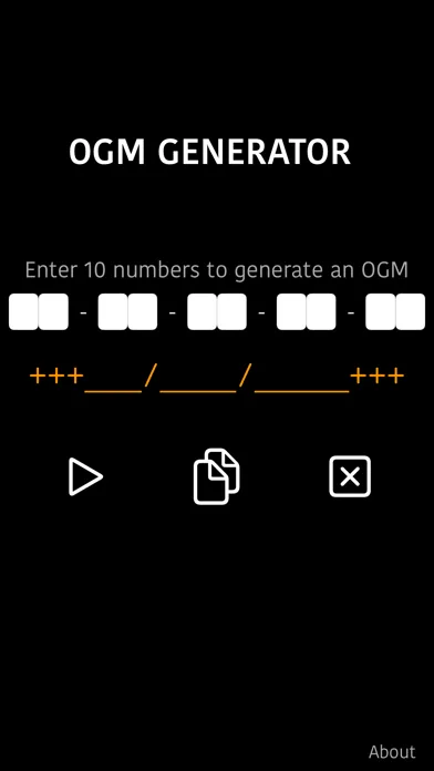 Capturas de tela do OGM Generator