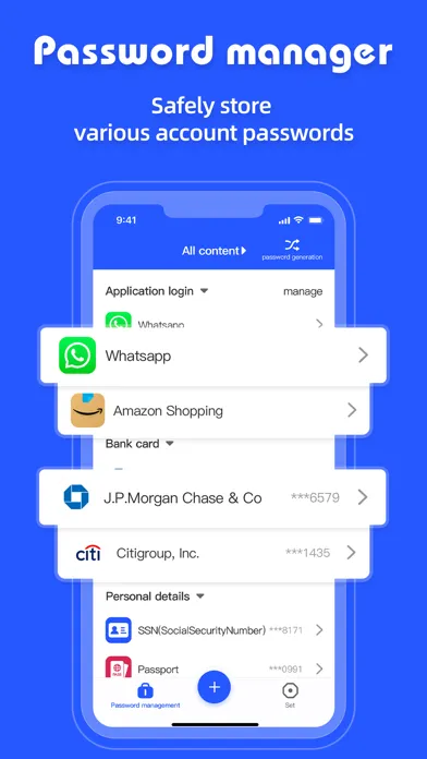 Password Manager ⊙ 스크린샷