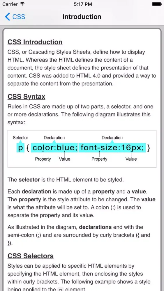 ภาพหน้าจอของ CSS Pro FREE