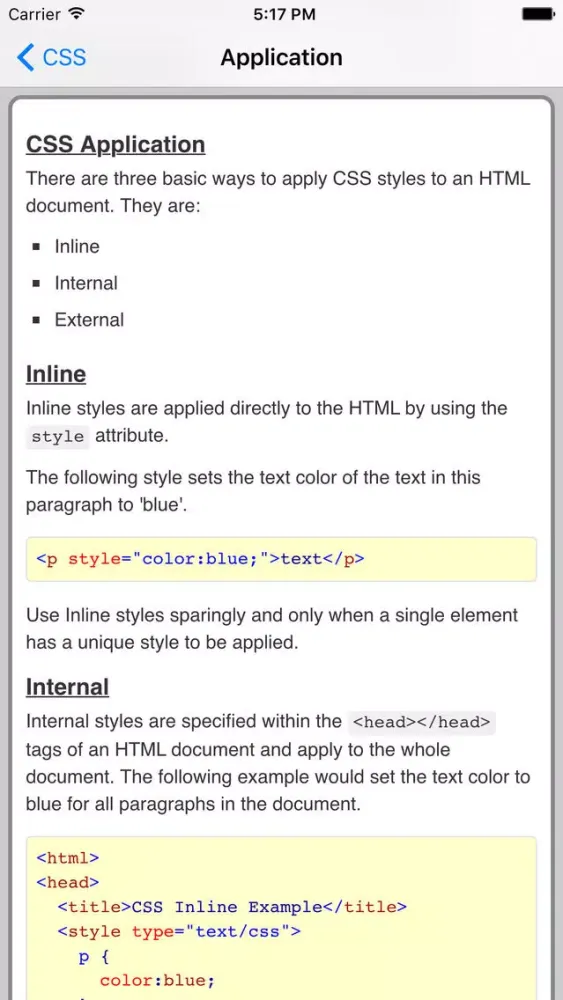ภาพหน้าจอของ CSS Pro FREE