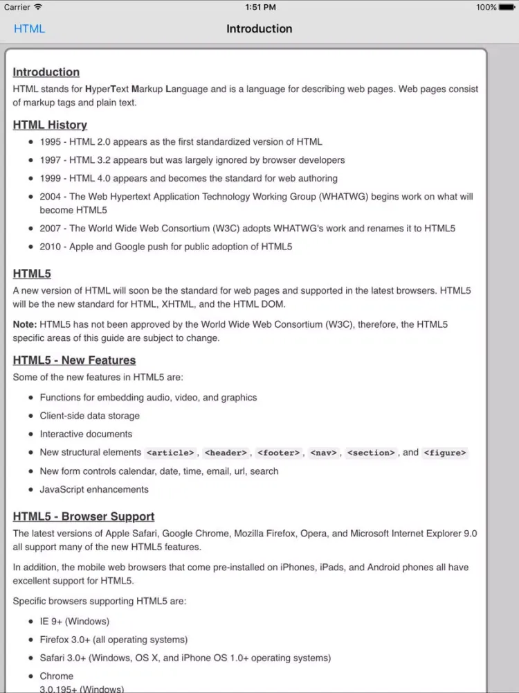 HTML Pro FREE iPad  Screenshots