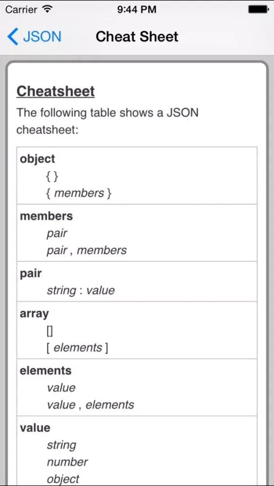 Captures d'écran de JSON Pro