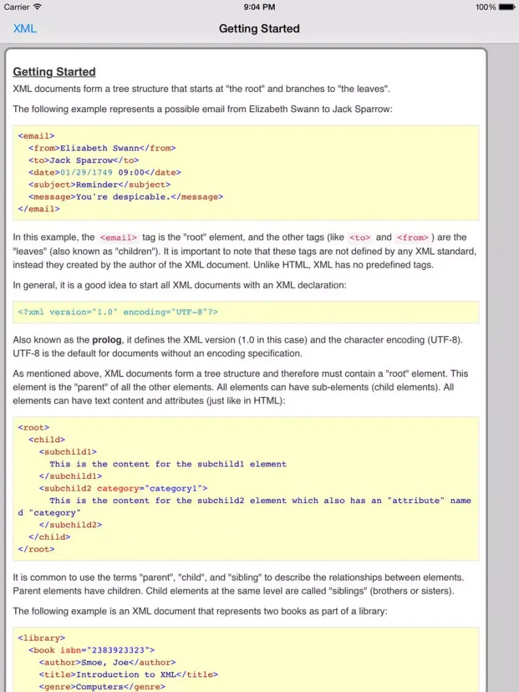 XML Pro FREE iPad  스크린샷