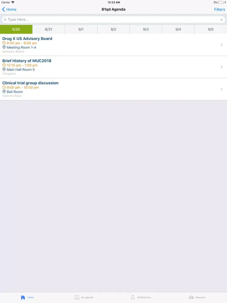 Screenshot di Congress Event Tracker iPad 