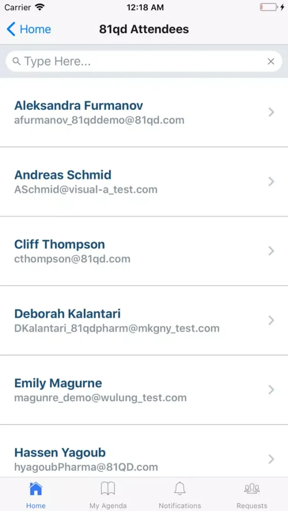 Screenshot di Congress Event Tracker