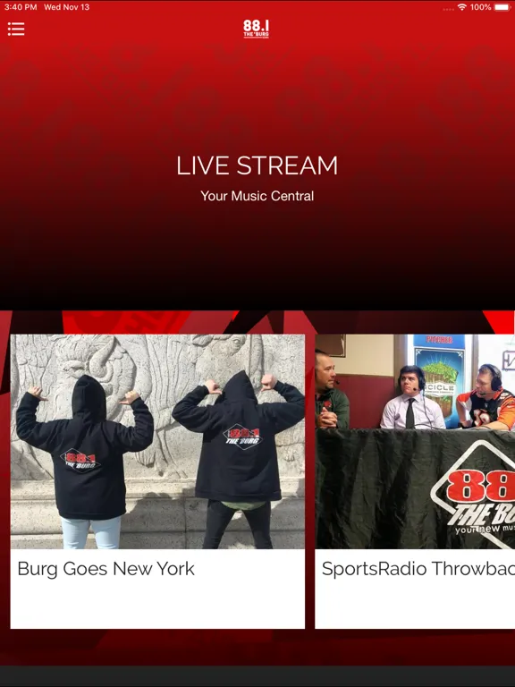CWU 88.1 The Burg iPad  Screenshots