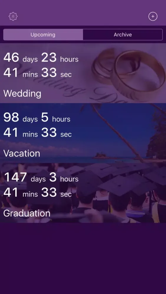 صور UpNext: Personal Countdowns