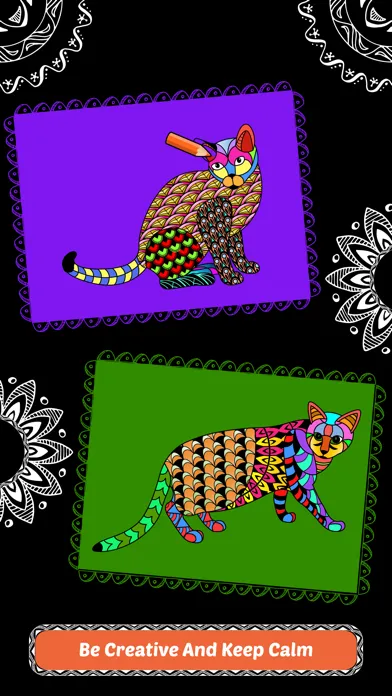 Creative Cats Art Class-Stress Relieving Coloring Books for Adults FREE应用截图