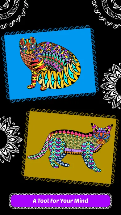 Creative Cats Art Class-Stress Relieving Coloring Books for Adults FREE应用截图