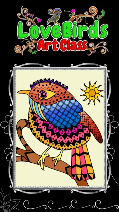 Screenshot di Love Birds Art Class: Stress Relieving Coloring Books for Adults