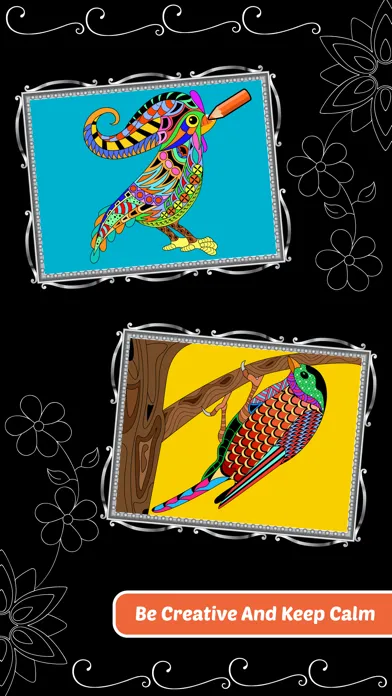 Screenshot di Love Birds Art Class: Stress Relieving Coloring Books for Adults