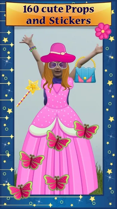 My Princess Photo Booth- Dress up props and stickers editor for girls سکرین شاٹس